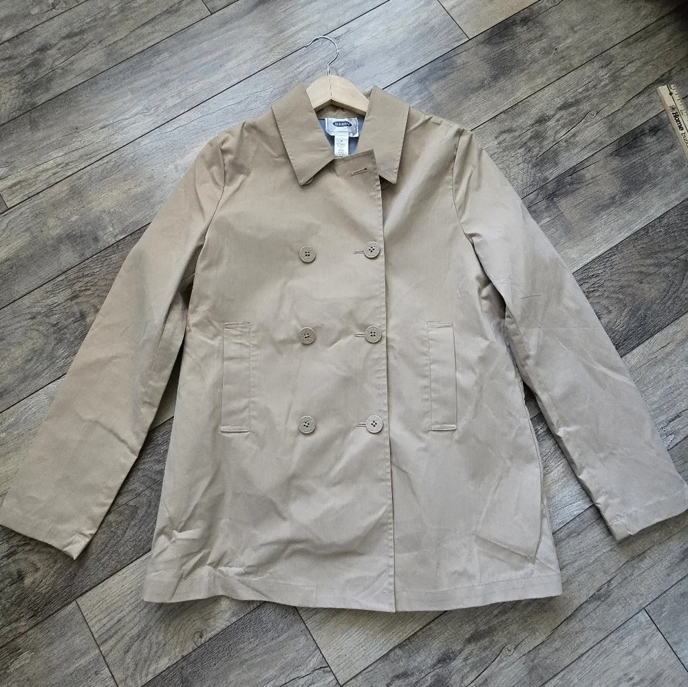 Old Navy Tan Medium Womens Trench Coat, Excellent Condition - Picture 1 of 10
